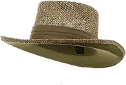 [Mega Cap] Gambler Straw Hat - Navy Band