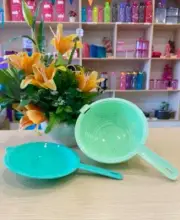 1 set New Tupperware Double Colander Strainer Green