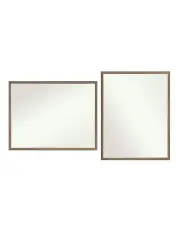 [La Bella] Rectangular Wall Mirror 70 x 90cm in Antique Brown
