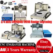 3040/6040/6090 3AXIS/4AXIS USB CNC Router Drilling Milling Engraving 3D Cutter!