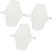 Ipetboom 3pcs 1 Waterproof Menstrual Cloth Electric Washable Stand Sanitary Panty Liners Period Tape Wetting Foam Mop Heating Holder Sweeper Reusable Panties White