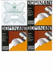 Violin 4/4 string set (E: Gold Bra Cut A.D.G Dominant) (1 E string 0.26 ball end