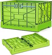LivLab Mker 220Lbs storage trunk extra large collapsible storage bin, 30 "L X 24" W X 16" H moving boxes, Stackable storage crate for Trunk Car, pantry storage bins, heavy duty collapsible crate