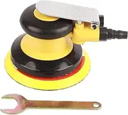 Respicefinem Air Powered 5in Zinc Alloy Sander For Metal With Stable Operation And Fast Polishing Features Push Switch Filtering Debris Grinding And Wide Application