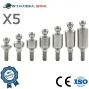 Lot Of 5 Ball Attachment Dental Adapter Head Int Hex Lab Tool Titanium Fixture