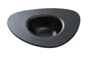 Yanco China Moderne Matte Black Melamine 14 oz. Triangular Dessert Plate
