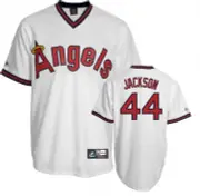 MLB Baseball Jersey Los Angeles Angels L.A.Reggie JACKSON 44 Cooperstown Jersey