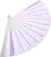 ORFOFE Portable Hand Fan Oxford Cloth Folding Fan Women's for Decorations Home Office
