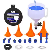 No-Spill Coolant Funnel Kit Radiator Burping Set 19PCS Spill Free Bleeder System