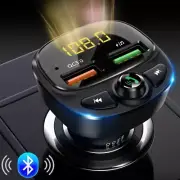 USB Charger Bluetooth 5.0 Wireless Handsfree Car FM Transmitter MP3 Player Dual