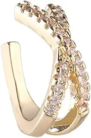 [LIFKOME] Non Piercing Earring Cuffs Zircon Clip Earrings Ear Cuffs for Women Fashion Jewelry