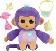 Care ‘N’ Cuddles Interactive Baby Monkey, Sunny (Purple), Toys for 3 Year Olds,