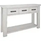Atlanta Hamptons Solid Mountain Ash Console Table/Hallway Table Brushed White