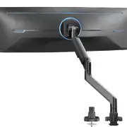 VIVO Black Pneumatic Arm Single Ultrawide Monitor Desk Mount