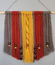 macrame yarn wall hanging