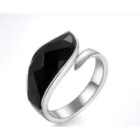在飛比找蝦皮購物優惠-AchiCat 鋼戒指 風湧時光 黑瑪瑙戒指 個性戒指  
