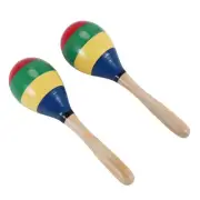 Maracas Hand Percussion Rattles, Wooden Rumba Shaker Musical Instrument for3408