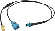 RG-174 Fakra Z to SMA 90 Degree Y-Shaped Splitter Cable with Diode RG174 Tail Fiber Car Antenna Extension Cable(Z M to ZF SMAM,2.9M)
