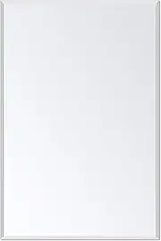 Ruomeng Rectangle Wall Mirror Frameless Mirror 16” x 24" Beveled Edge Mirror for Bathroom Vanity and Entryway