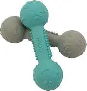 WagTime Puppy Pastel Blue & Grey Dumbbell Set - Durable Chew Toys for Teething Puppies, Safe & Non-Toxic, Ideal for Small Dogs, Interactive Play & Training, Lightweight & Easy to Grip