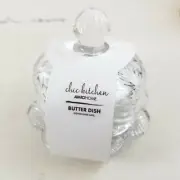 Amici Home Chic Kitchen Eloise Glass Butter Dish Floral... New