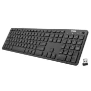 2.4G Wireless Keyboard Ultra Slim Full Size Keyboard with Numeric Keypad and ...
