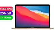 Apple Macbook Air 2020 (M1, 16GB RAM, 256GB, Gold) - Refurbished (Excellent)