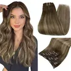 Human Hair Extensions Clip in Hair Extensions Human Hair 7PCS 105G Double Weft