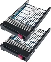 2-Pack Hard Drive Tray Caddy 378343-002 371593-001 SSD Mount 2.5 HDD Caddy Compatible for HP Proliant DL380 DL360 G6 DL360 DL580 DL585 DL785 G5 BL20p DL380 DL580 ML570 G4 DL385 G5p DL360 G4p