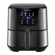 Air Fryer 7L LCD Fryers Black Devanti