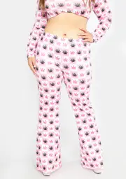 Plus Higher Games Checkered Flare Pants