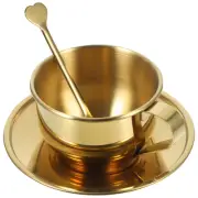 Charcuterie Cup Saucer Kits Vintage Coffee Mug Spoon and Set Office