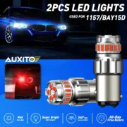 2x Red BAY15D 1157 LED Brake Light Bulbs Turn Signal Tail Stop Lamp Error Free (for: Renault)
