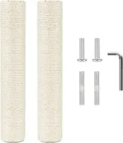 NEUMIHARO 2.9in 7.4cm Diameter Cat Scratching Post Replacement Pole Parts (M10, 40cm/15.7in)