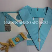 Masonic Craft Master Mason Apron with Pocket(Leather),Collar&JewelSet(DesignB)