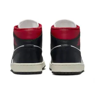 W Air Jordan 1 Mid Black Gym Red 黑紅 BQ6472-061
