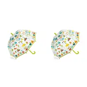 2x Djeco Froglets Child Manual Dome Umbrella Outdoor Protection PVC 67.5cm 3y+