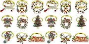 Mellisso 18 Pieces Christmas Napkin Rings Set Metal Christmas Napkin Holder Christmas Tree Napkin Ring Decor