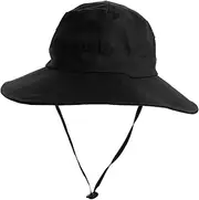 [Healeved] Women's Outdoor Breathable Sun Bonnet Bucket Hat with Ponytail Wide Brim Protection Fishing Hat for Summer Climbing and Hiking Black