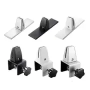 Metal Adjustable Office Desktop Partition Bracket Divider Glass Screen Clamp