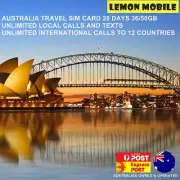Australia Travel SIM Card Prepaid Data Plan Unlimited Calls Roaming Aussie SIM