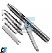 Automatic Crown Remover Gun Attachable 4 Points & 1 Wrench Dental Orthodontics