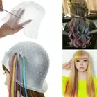 Silicone Gel Dye Hat w/Hook Cap for Hair Coloring Highlighting Hairdressing NEWЧ
