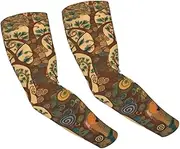 [FHEDVBN] Tree of Life Arm Sleeves Compression Arm Covers for Men Women Outdoor Sun Sleeves Cooling Sports Sleeve, Black