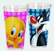 Looney Tunes Tweety and Sylvester Images 20 oz Acrylic Cup Set of 2, NEW UNUSED