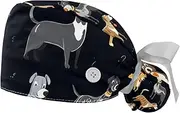 [YTYVAGT] 2-Pc,Gourd-Shaped Working Cap,Fisherman Hat with Buttons and Cotton Sweatband,Dog Bone Gray