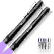 UV Black Light Flashlight 2-Pack Mini 395nm Blacklight Pen Light for Leak, Pe...
