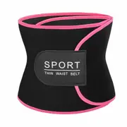 Men Adjustable Waist Support High Elasticity Tummy Tuck Belt Strap Fitness Sport Body Shapewear Waistband PINK COLOR