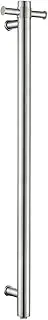 Decaura Vertical Heated Towel Rail – Space-Saving 900mm Towel Warmer with Dual Hooks, IP55 Waterproof, Plug-in or Hardwired