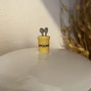 Dollhouse Miniature Fiesta Ware Spoon Jar 1:12